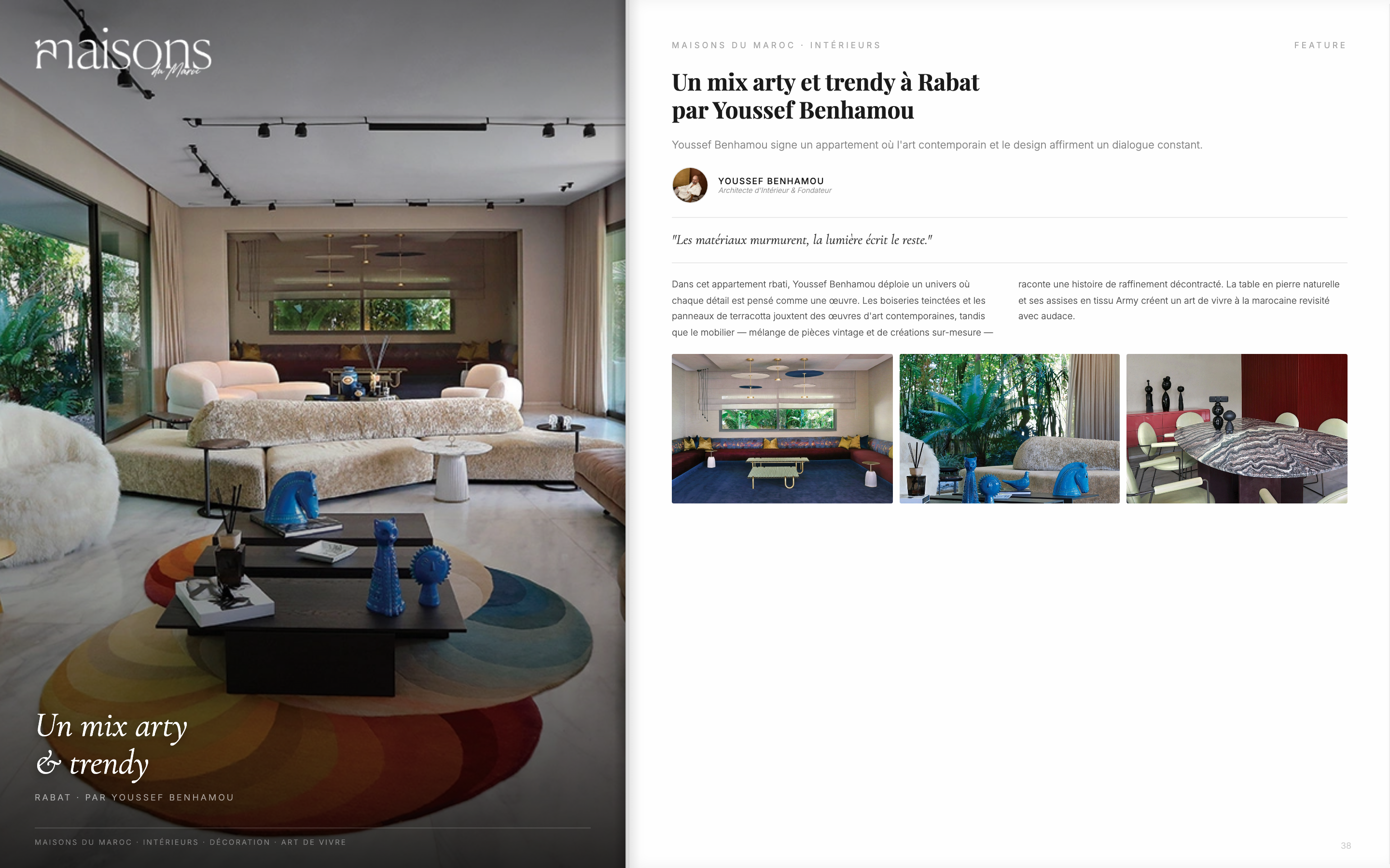 Un mix arty et trendy à Rabat par Youssef Benhamou