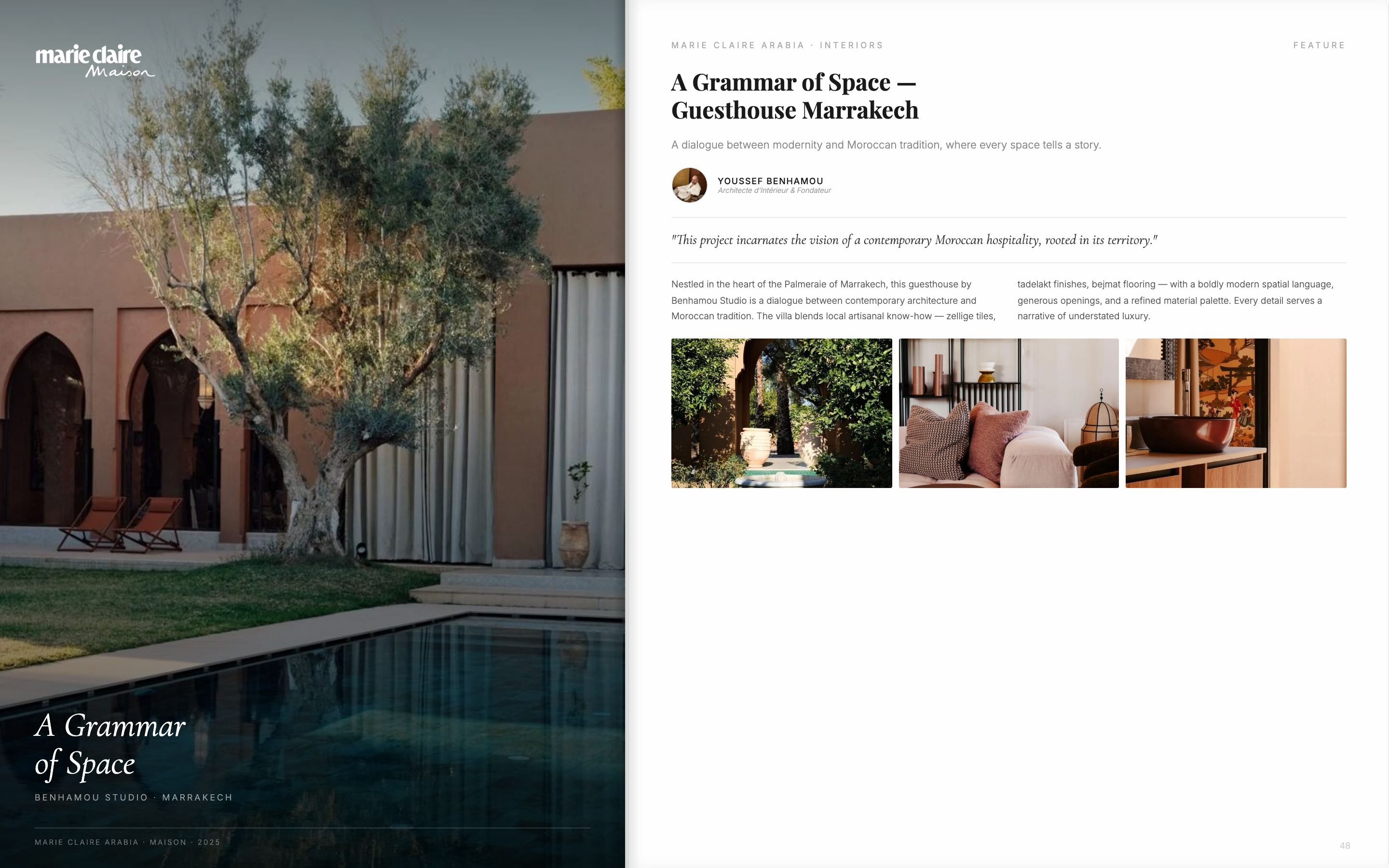 A Grammar of Space — Maison d'hôtes à Marrakech