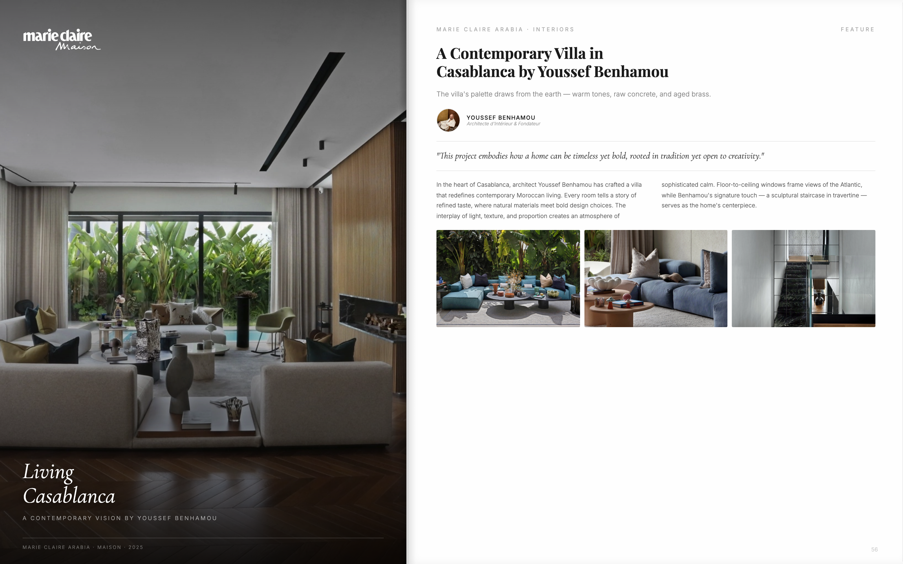 Villa contemporaine à Casablanca par Youssef Benhamou