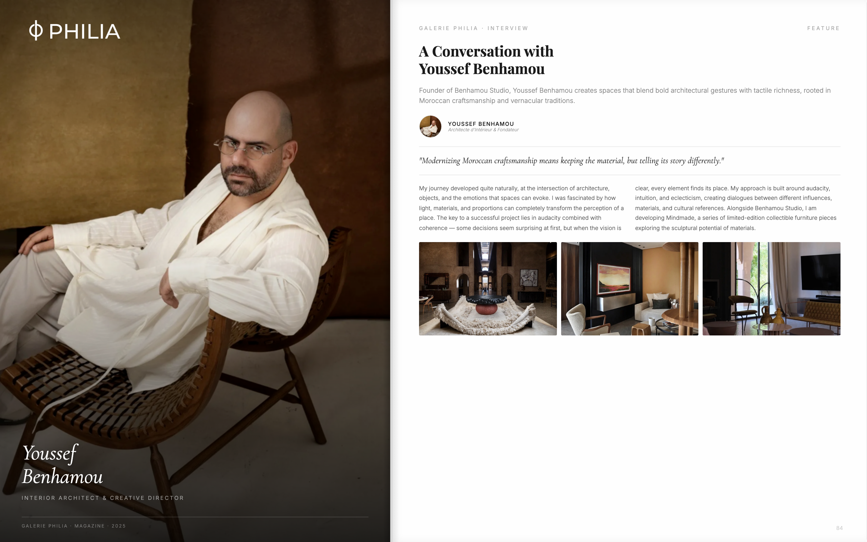Youssef Benhamou — Architecte d'intérieur, Casablanca